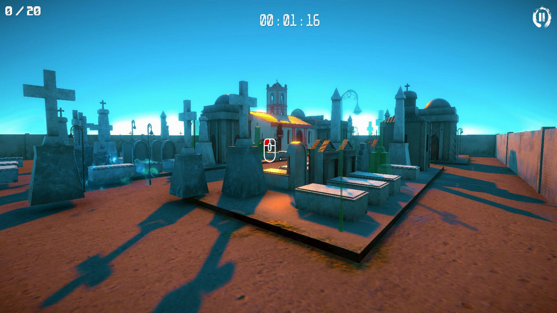 3D PUZZLE - Colonial Graveyard Game Screenshot