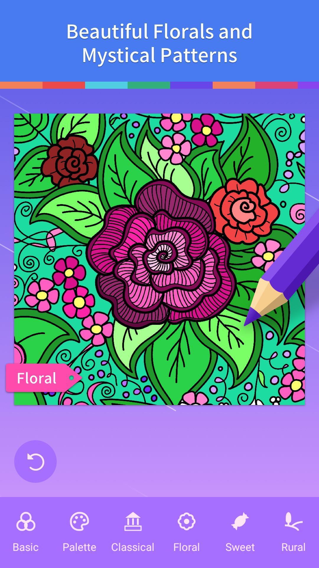 Adult Coloring Book Game Screenshot