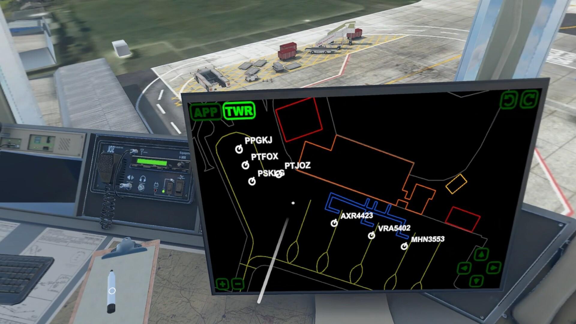Cuplikan Layar Game V-Air Traffic Control