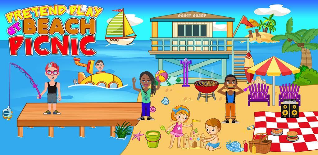 Banner of 假裝玩沙灘生活：有趣的小鎮野餐遊戲 1.0.13