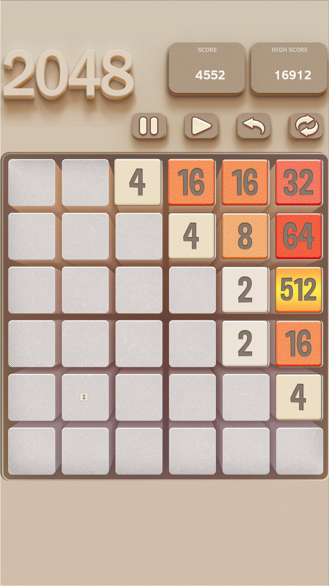 2048 Game Screenshot