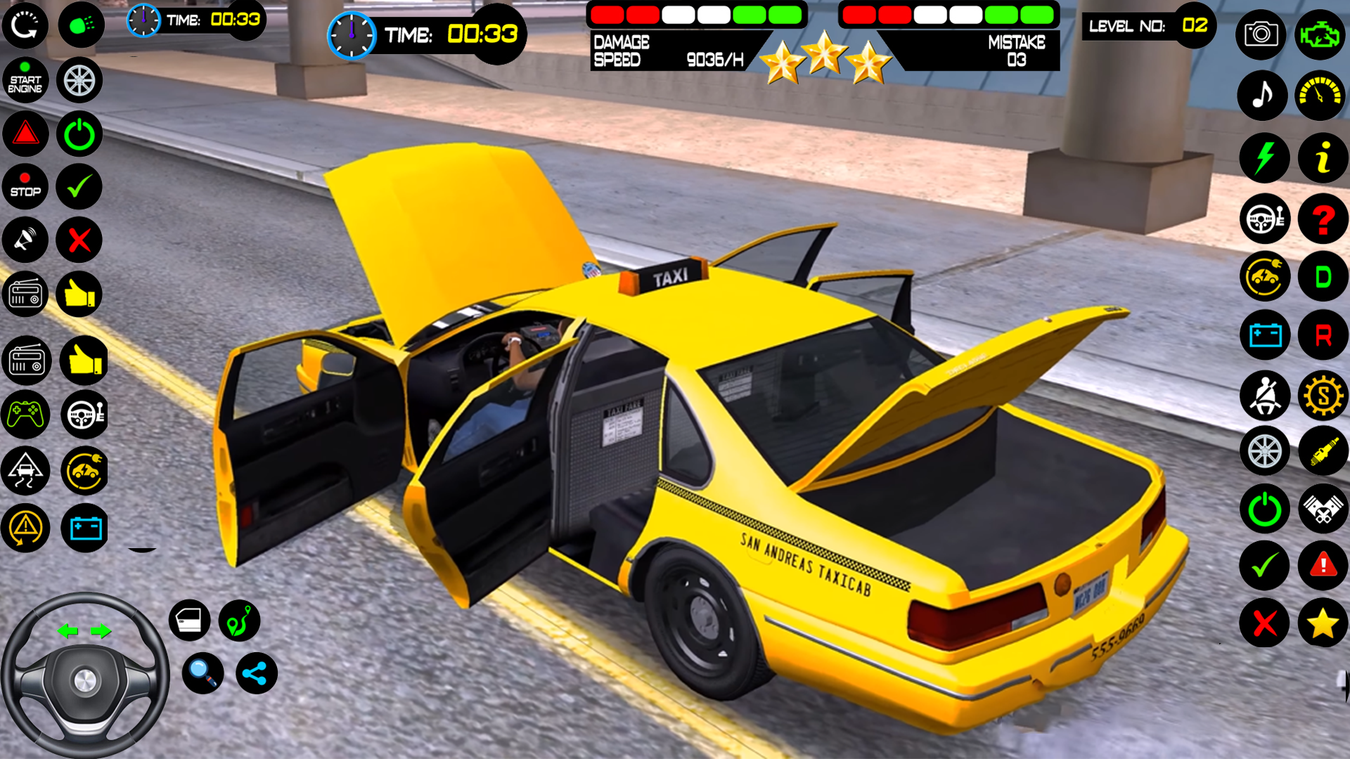 Cuplikan Layar Game Taxi Driving Game 2024: Car 3d