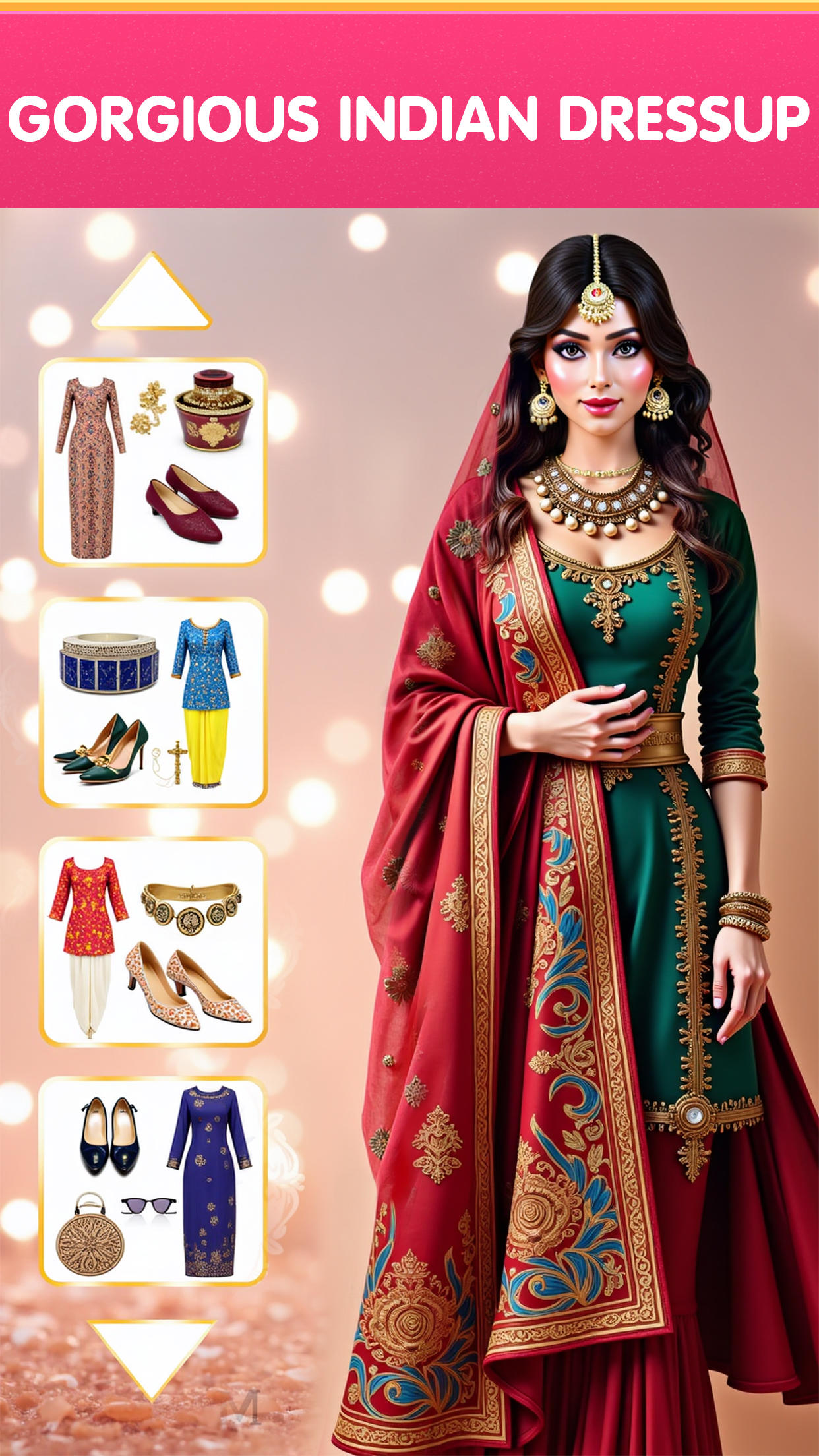 indian Bridal Makeup Dress Up Game Screenshot