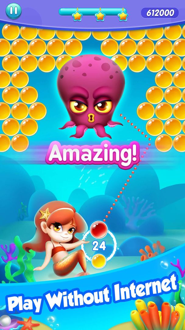 Bubble Shooter: Ocean Pop 게임 스크린 샷