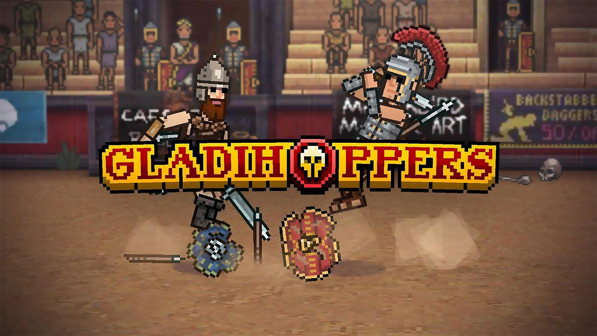 Banner of Gladihoppers - Gladiator Battle Simulator! 3.0.4