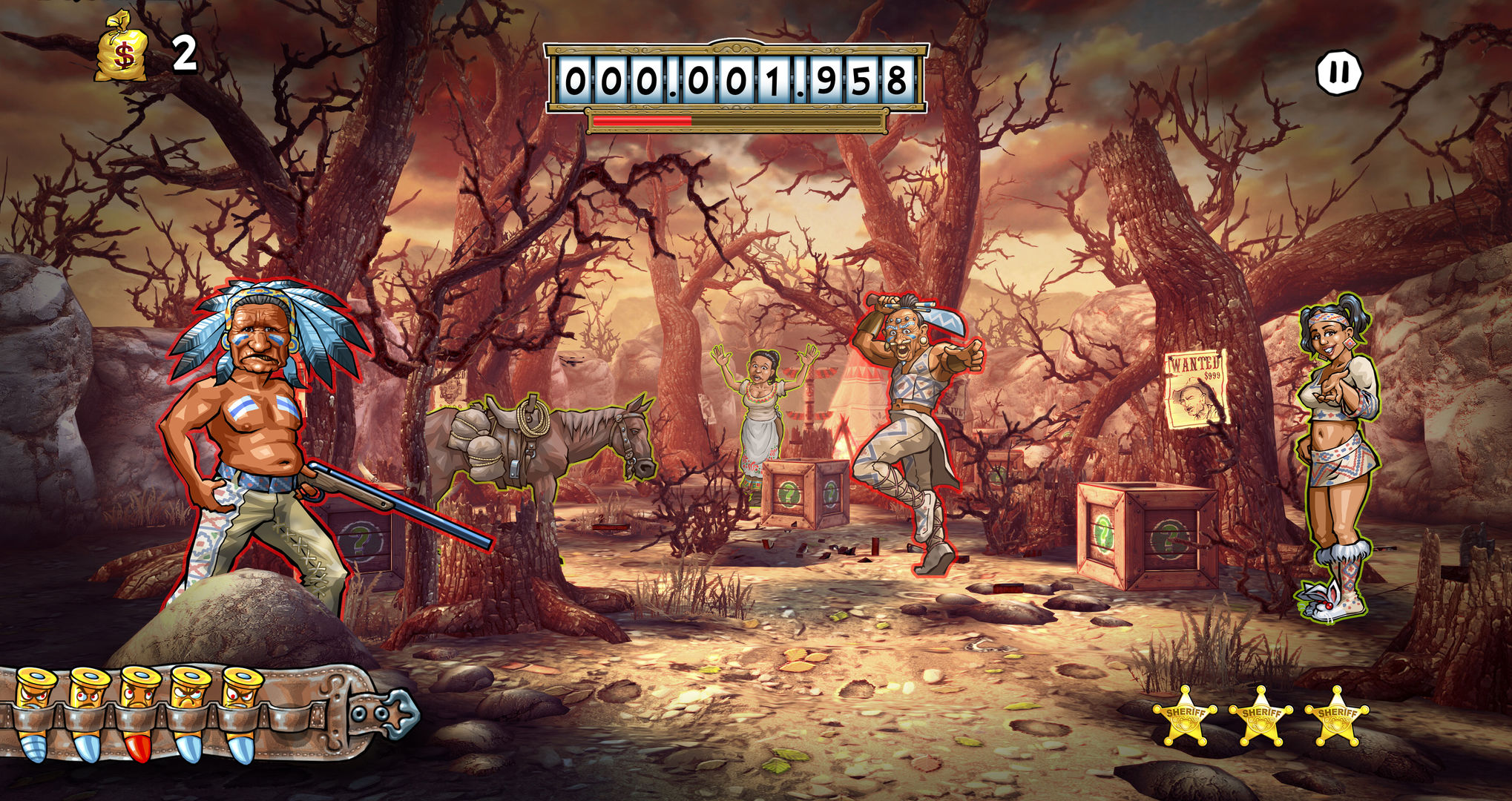 Screenshot of Mad Bullets: Western Arcade