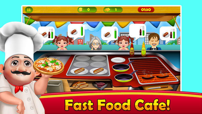 Fast Food Cafe Master Kitchen Game Screenshot