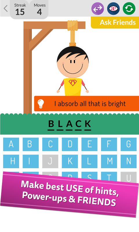 Hangman 게임 스크린샷