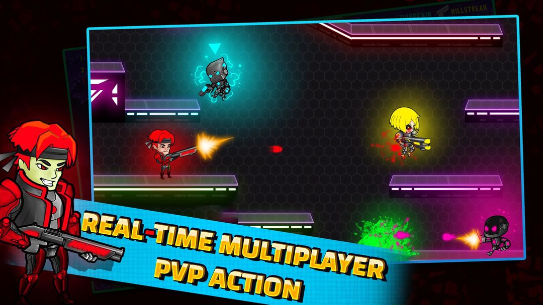 Neon Blasters Multiplayer Game screenshot game