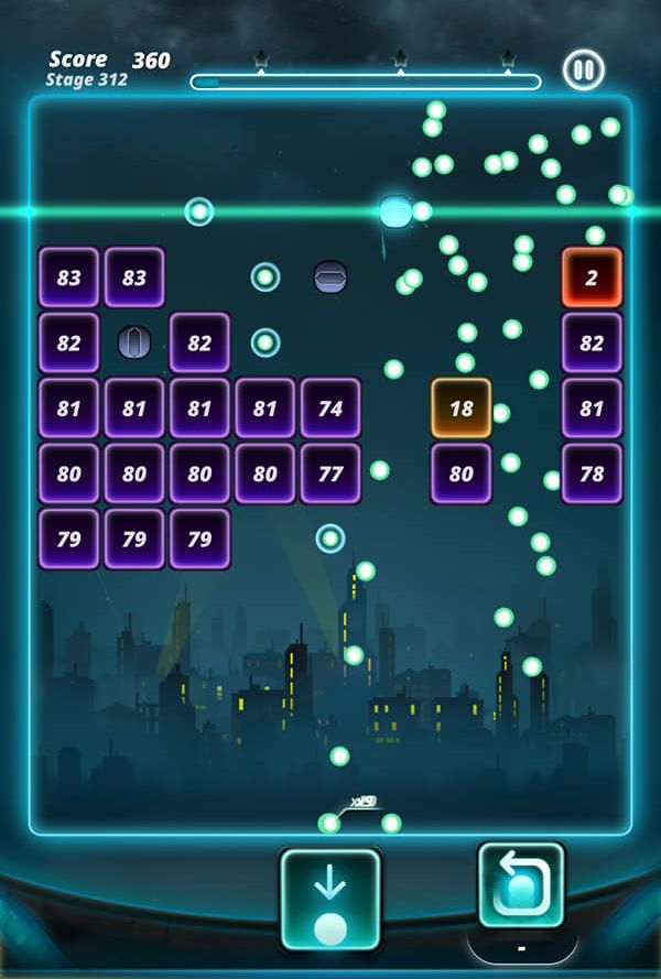 Screenshot of Bricks Breaker Balls: UFO
