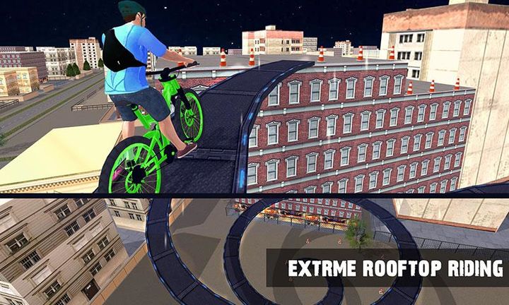 Screenshot 1 of Rooftop BMX Bicycle Stunts 1.4