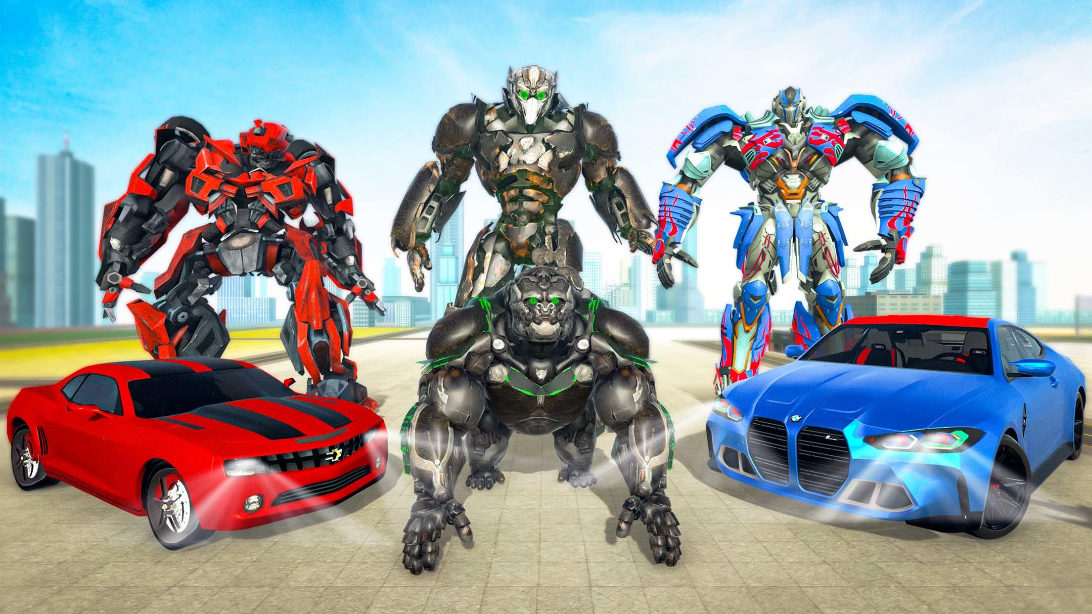 Captura de Tela do Jogo transformação de carro robô