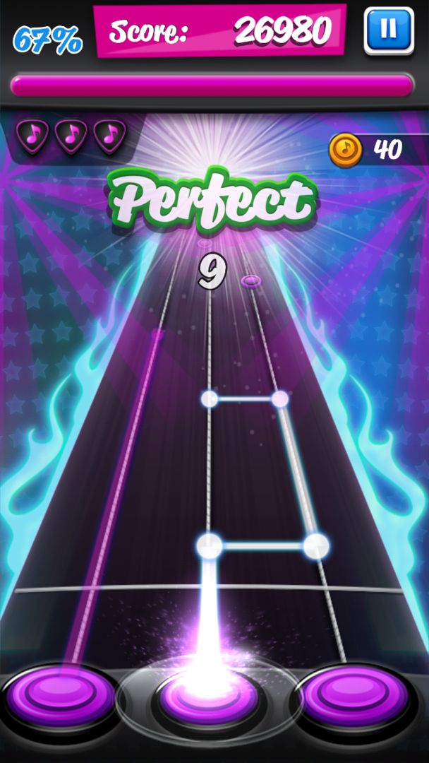Screenshot of Rock Hero - Guitar Music Game
