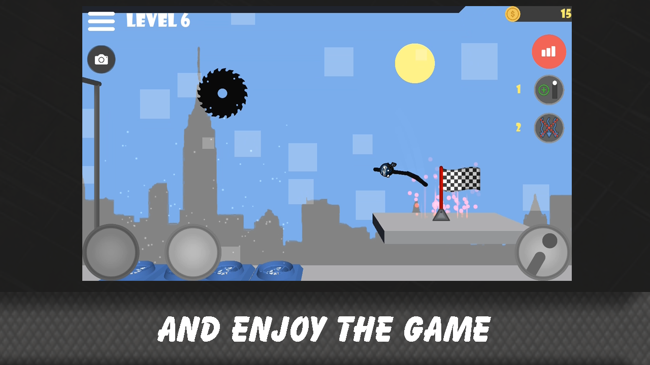 Cuplikan Layar Game Stickman flip on the bar