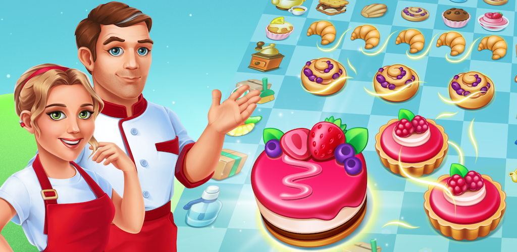 Banner of Joy Cafe: Tasty Merge Games 