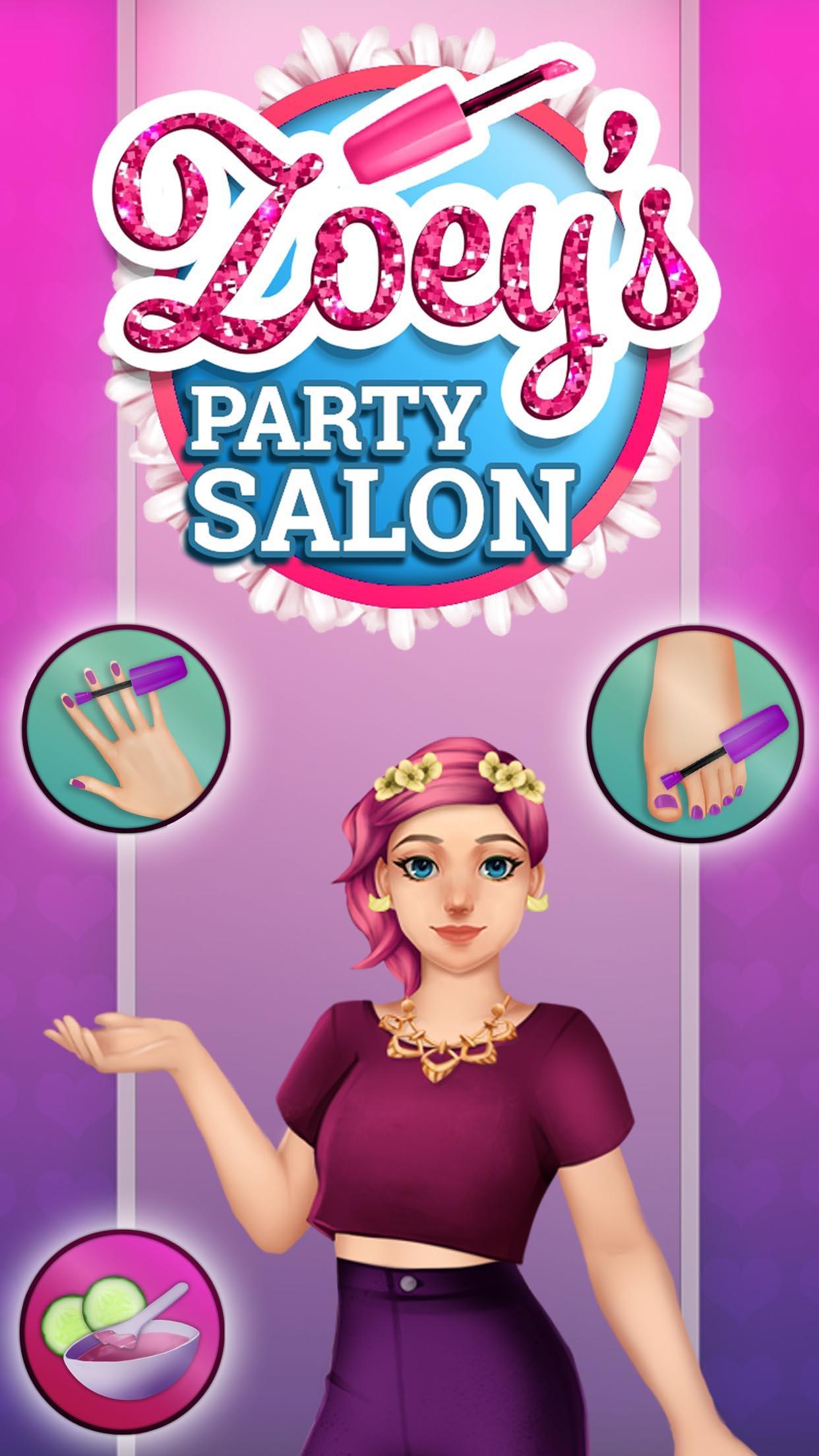 Screenshot 1 of Zoey's Party Salon - 네일, 메이크업, 스파 및 옷 입히기 1.0.23