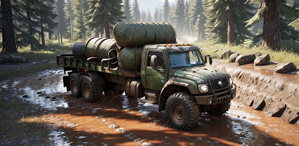 Banner of Mud Truck Offroad Runner Game 
