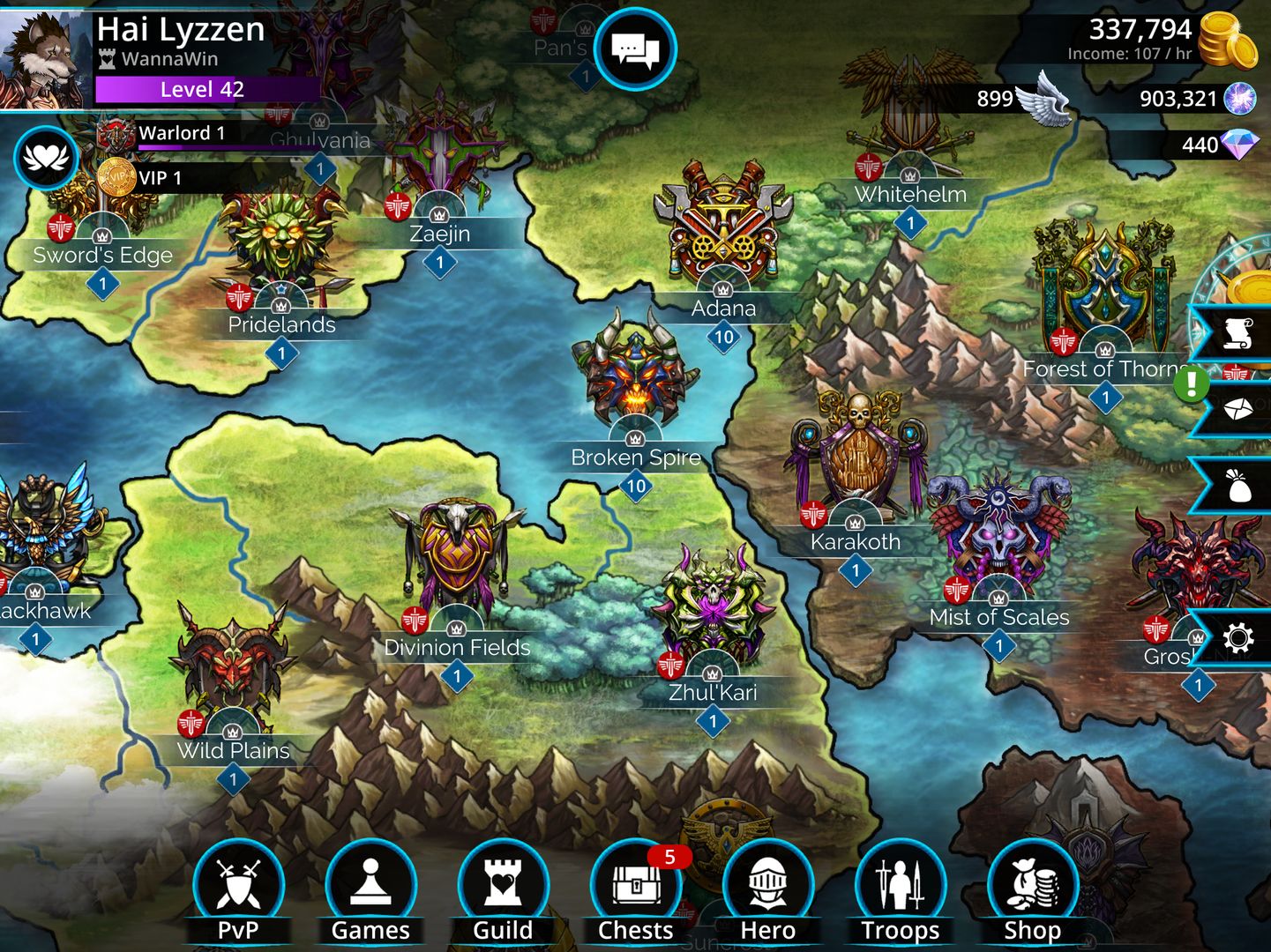 Screenshot of Gems of War - Match 3 RPG