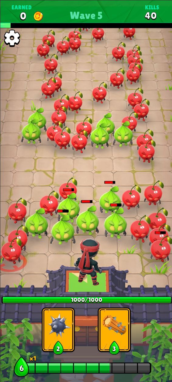 Ninja Fruits Defence screenshot game