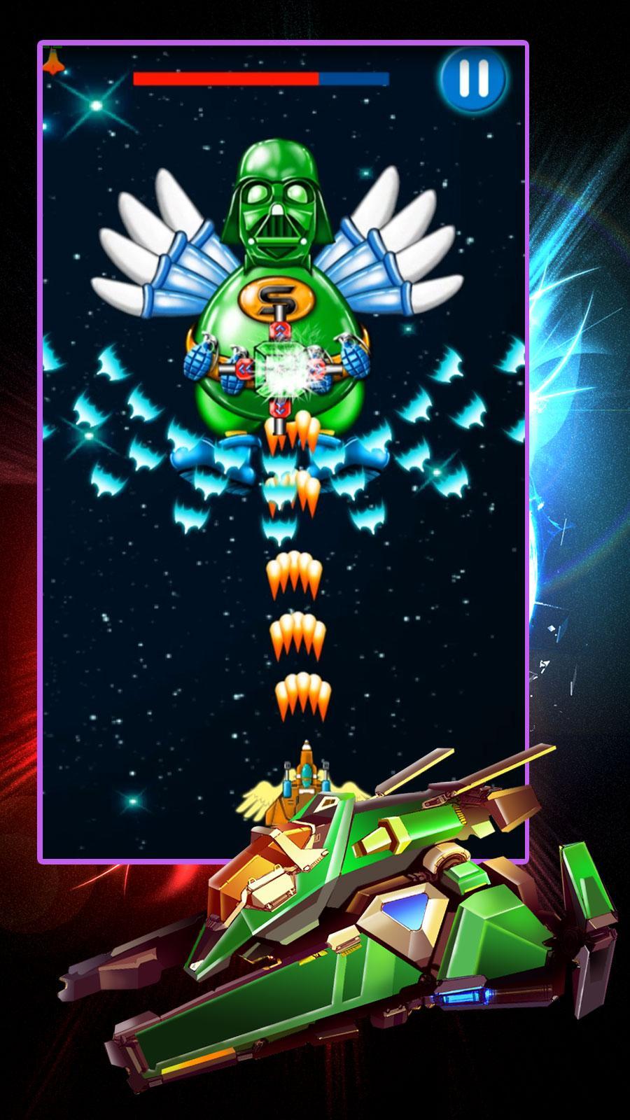 Chicken Shooter: Galaxy Attack Game Screenshot