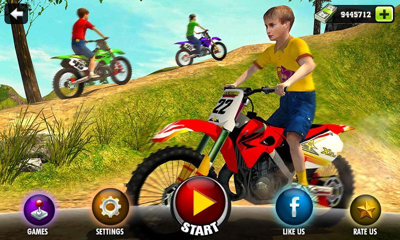 Screenshot 1 of Kids Downhill Mountain Motorbike Riding 