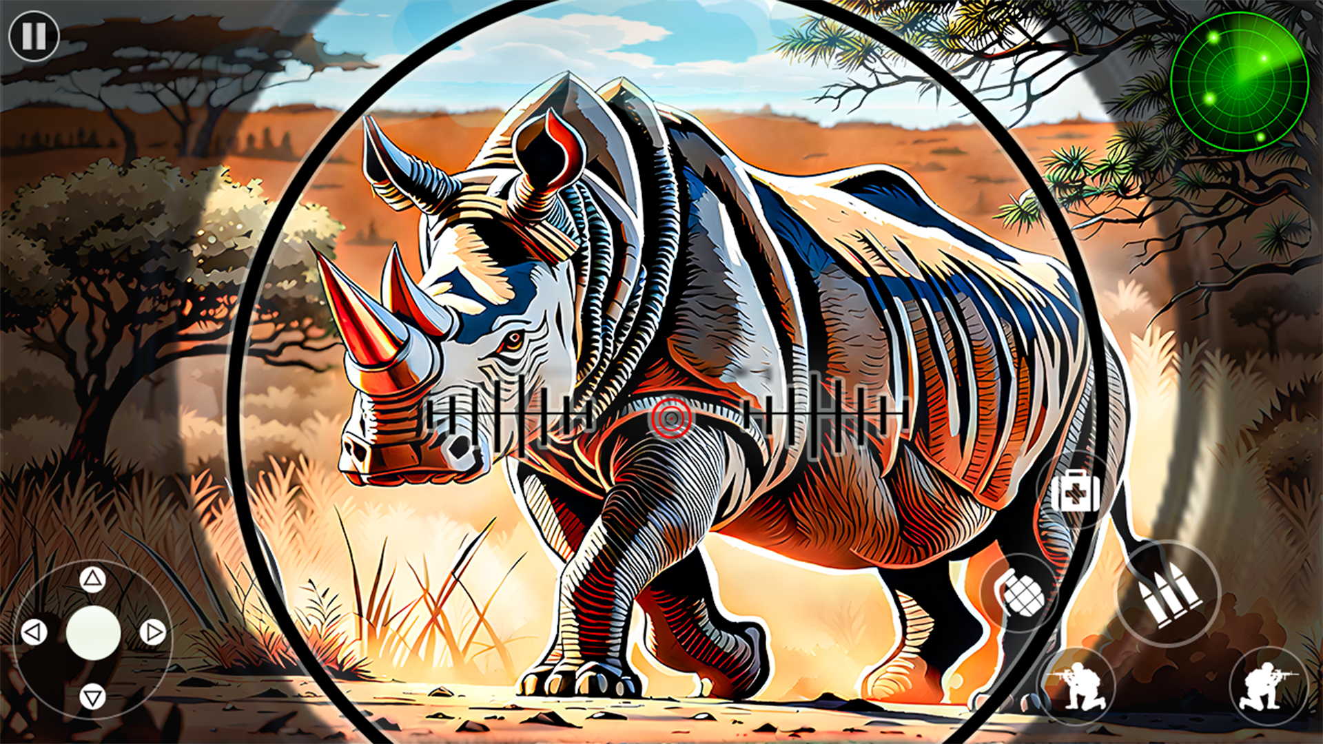 Wild Animal Shooting Games 3D Game Screenshot