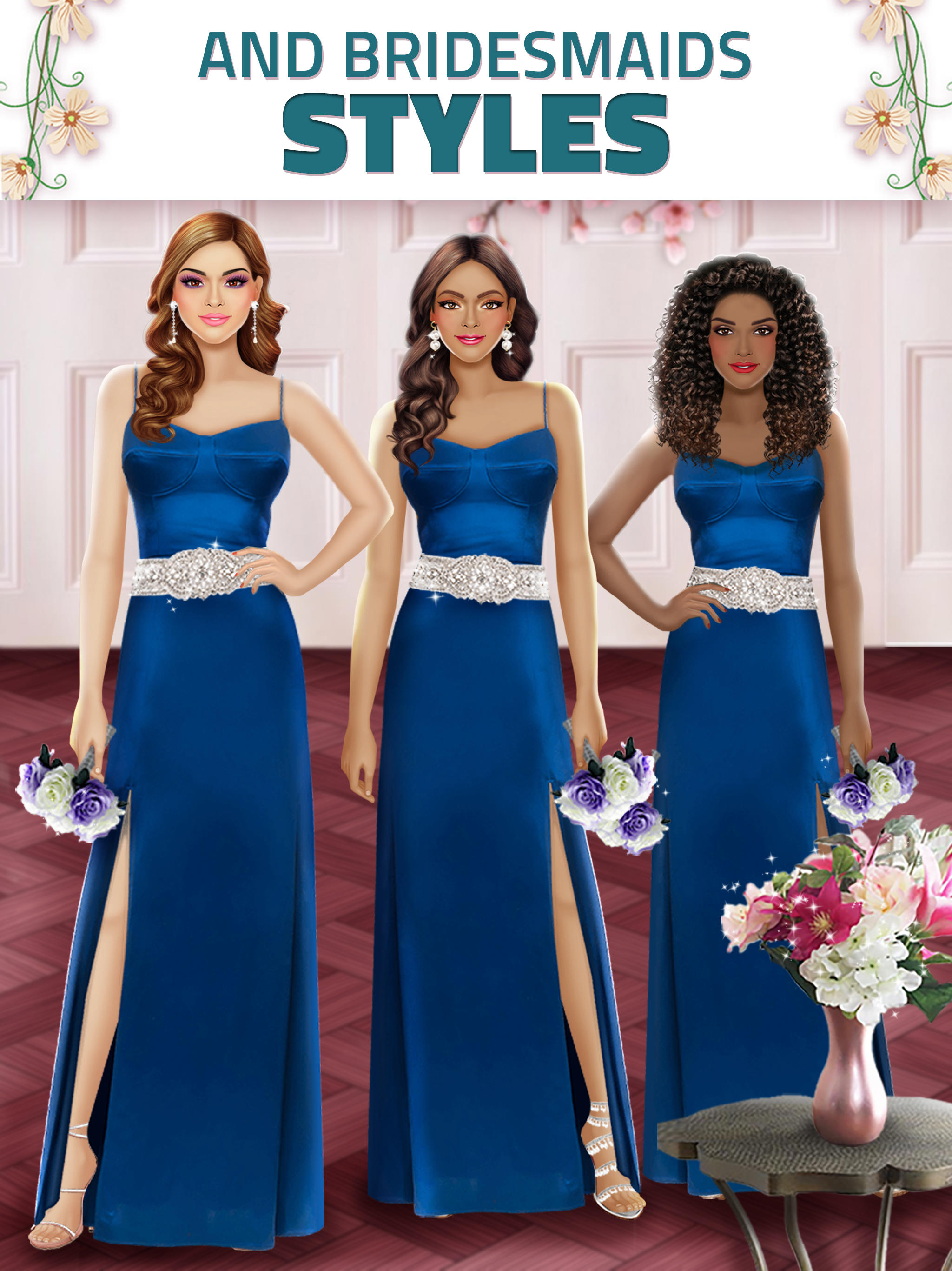 Super Wedding Dress Up Stylist Game Screenshot