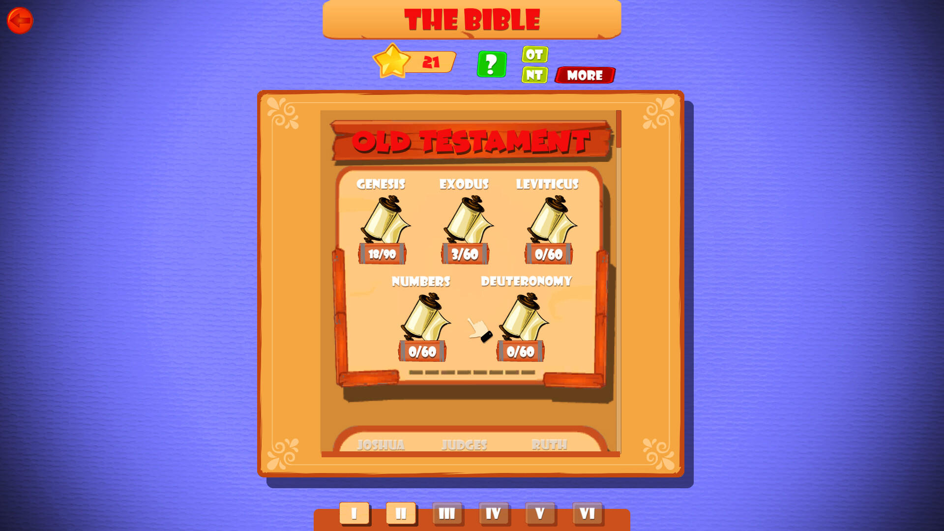 Bible Trivia Game Screenshot