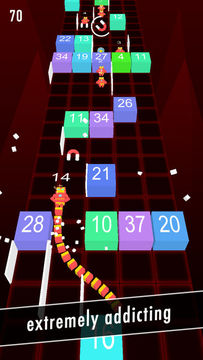 Balls Snake-Hit Up Number Cube Game Screenshot