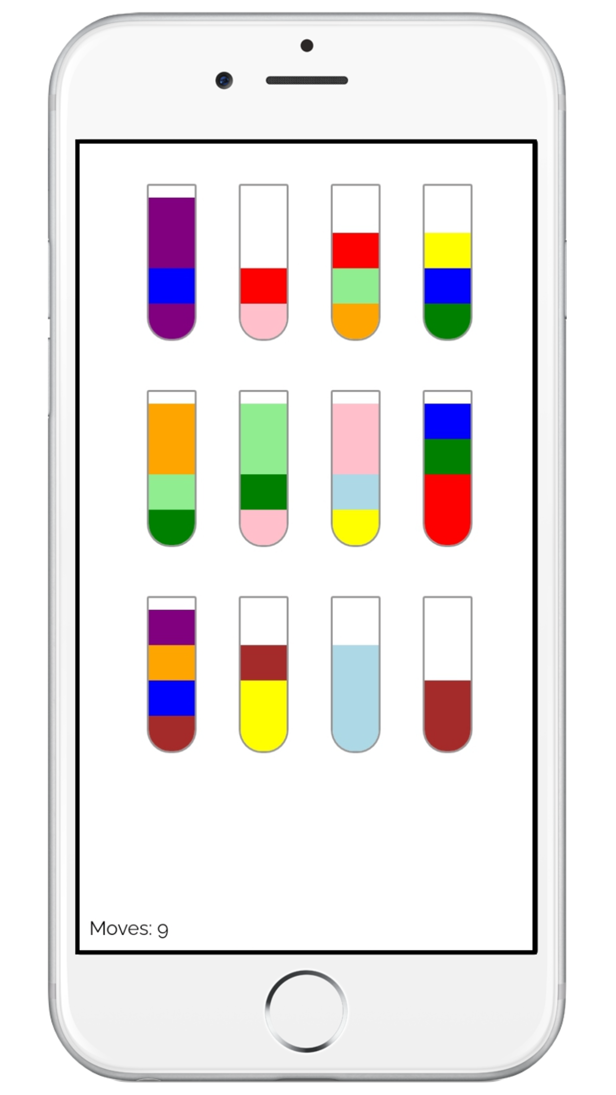 Water color sort challenge Game Screenshot