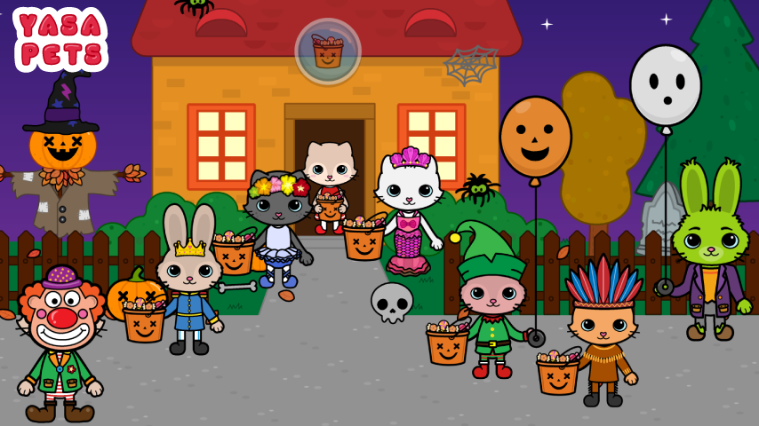Screenshot 1 of Yasa Pets Halloween 1.8
