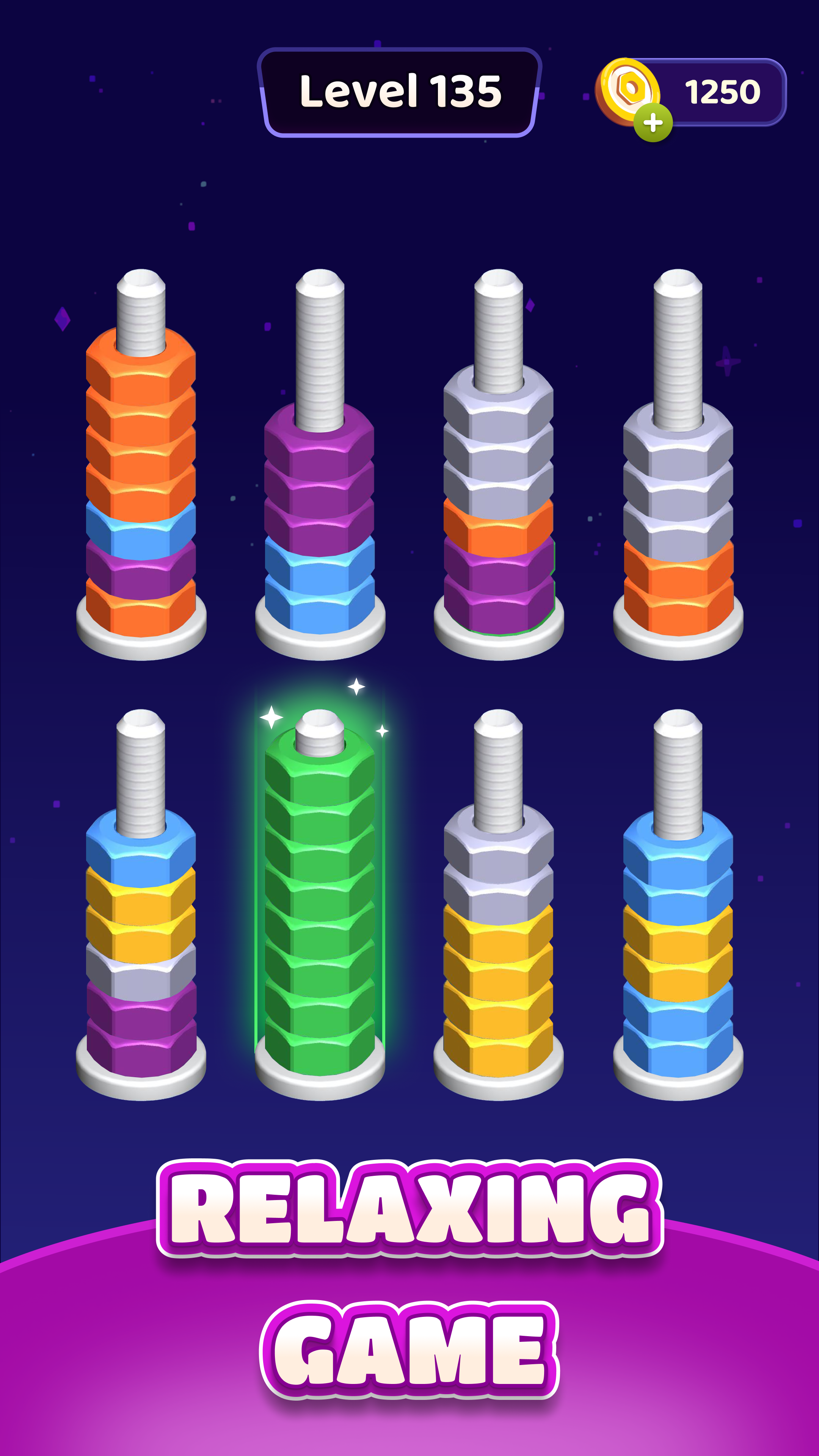 Nut Sort Blast: Color Puzzle Game Screenshot