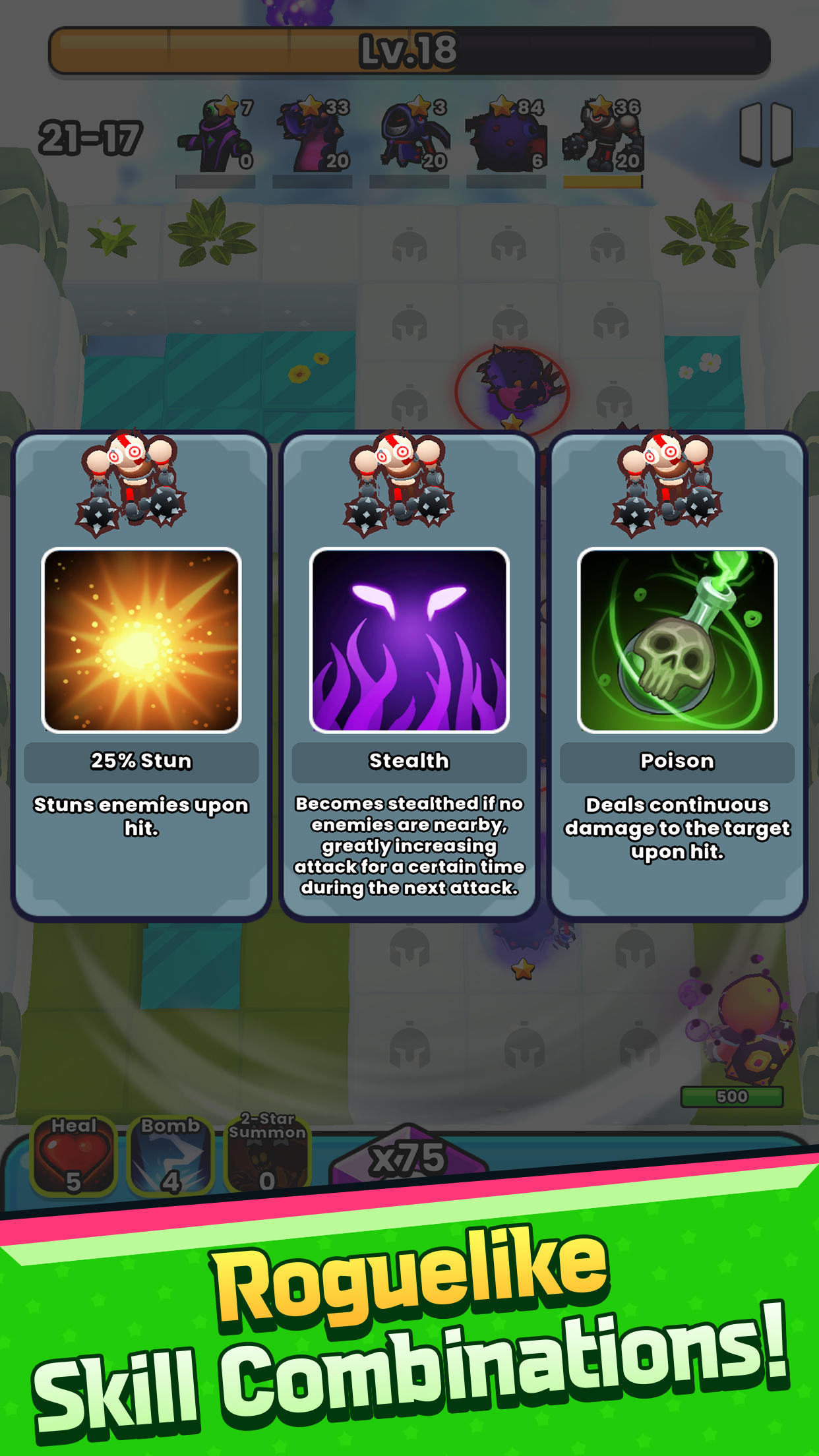 Monstars Evolution Defense TD Game Screenshot