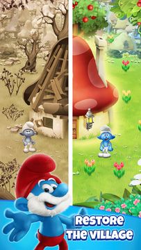 Smurfs Bubble Shooter Story Game Screenshot