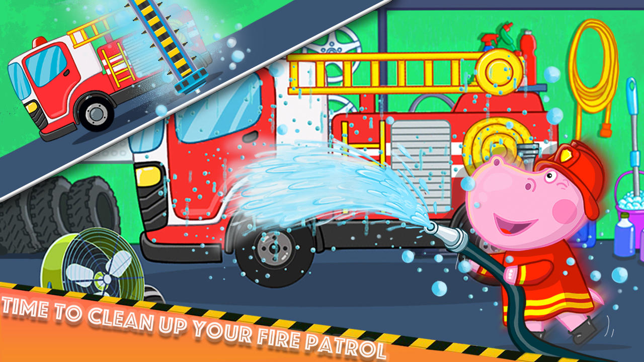 Fireman Hippo: City Hero Game Screenshot