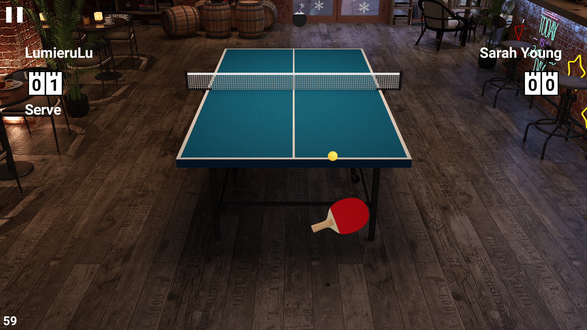 Cuplikan Layar Game Virtual Table Tennis