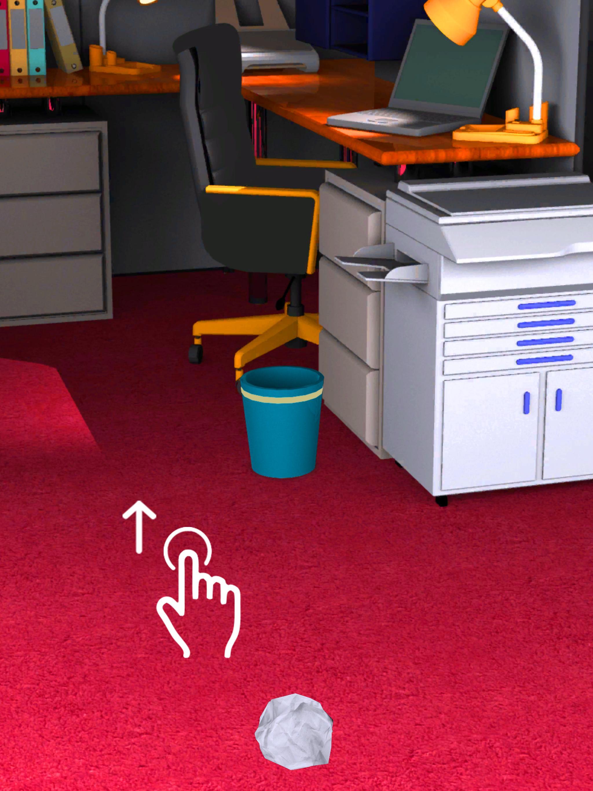 Captura de Tela do Jogo Paper Throw - Aim and Toss