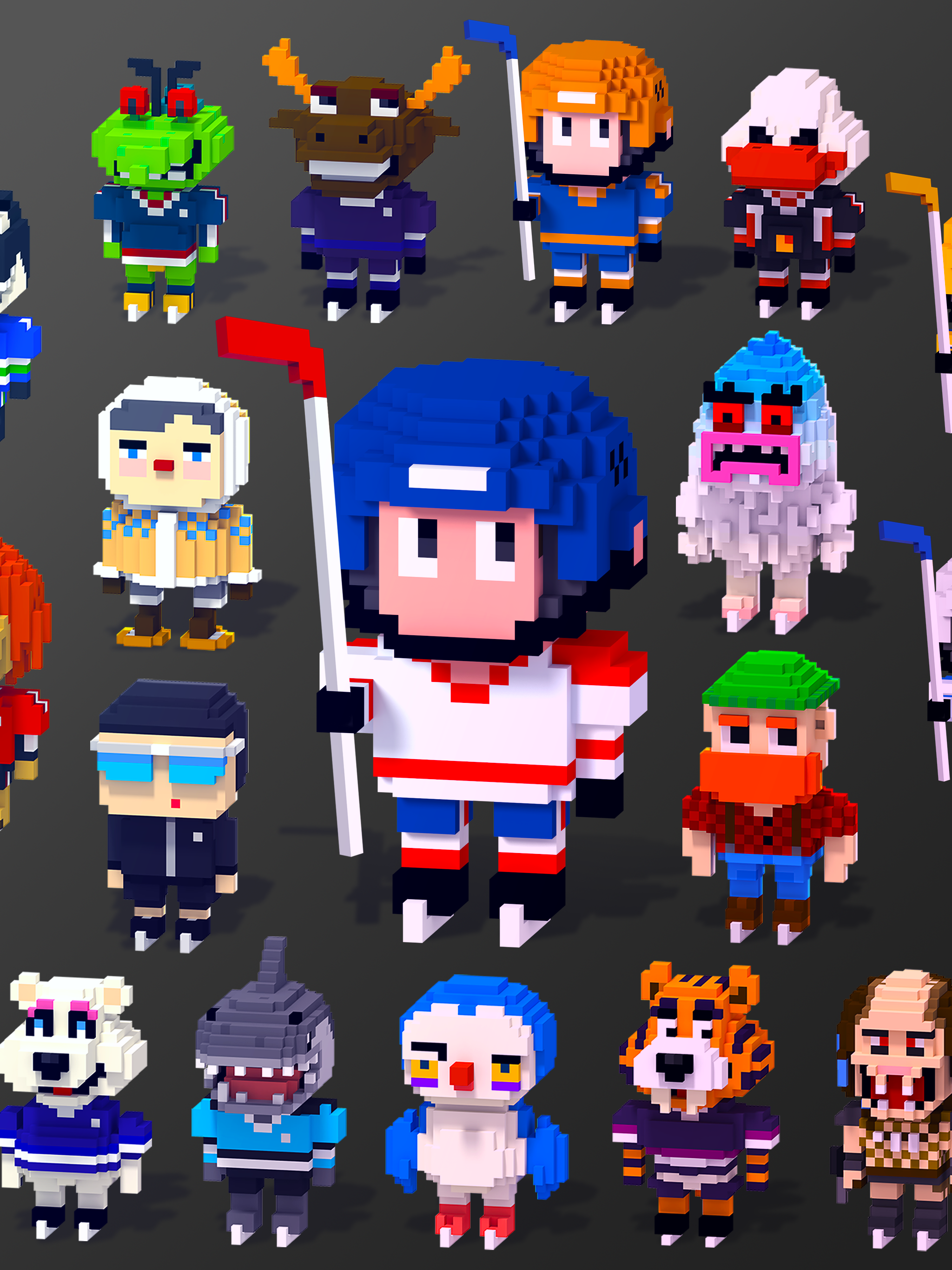 Blocky Hockey Game Screenshot