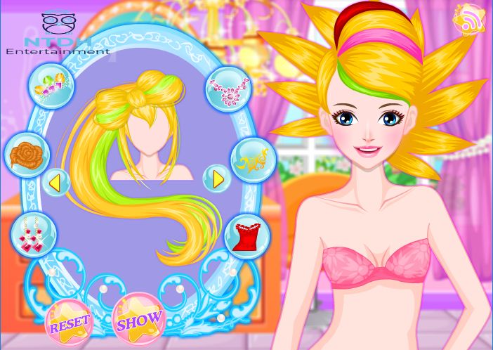 Fantasy Hairstyle Show - Dress up games for girls 게임 스크린 샷