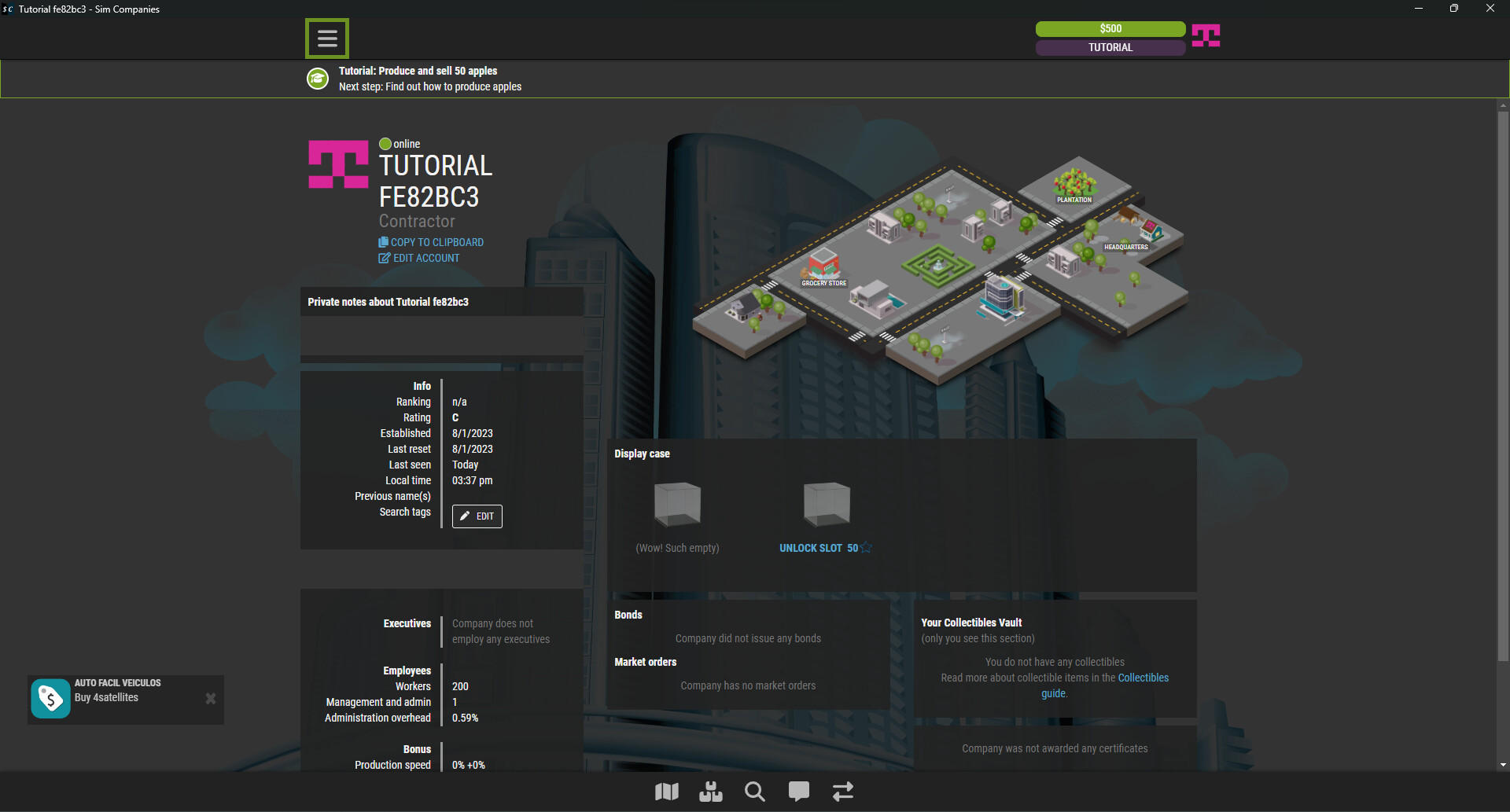 Screenshot of Sim Companies