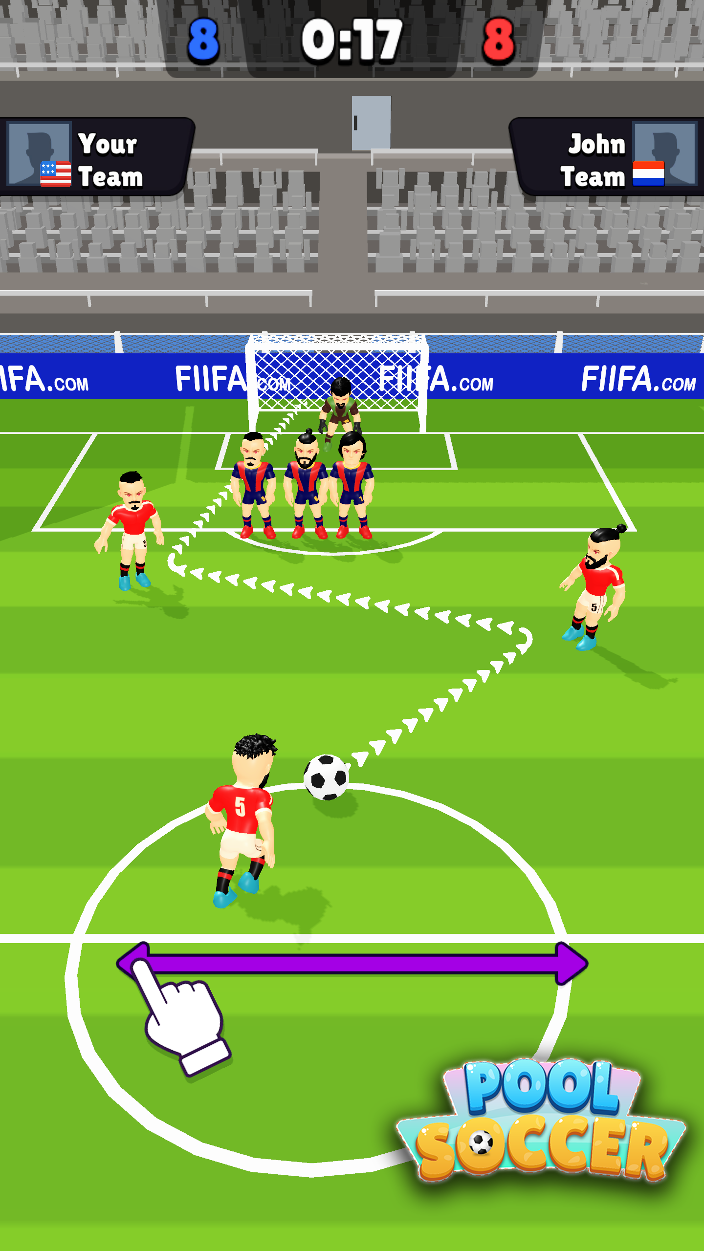 Pool Soccer Game Screenshot