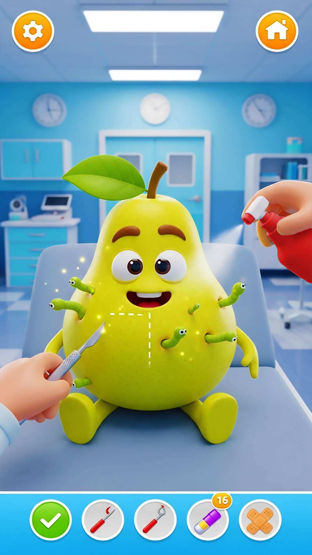 Captura de Tela do Jogo I Am Crazy Fruit Doctor