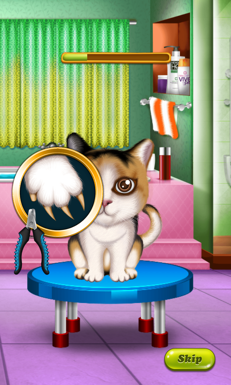 Screenshot of Wash and Treat Pets Kids Game