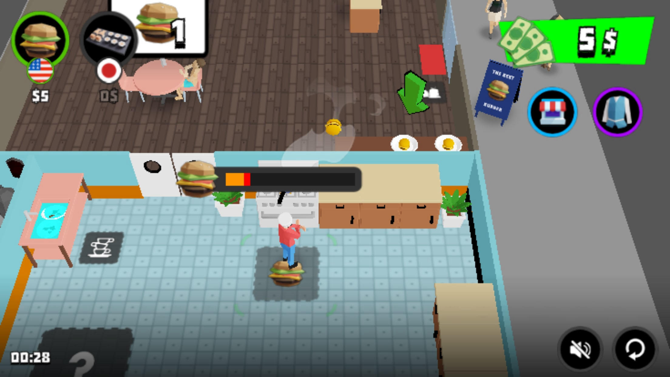 Ảnh chụp màn hình Burger Bounty : Cooking Game