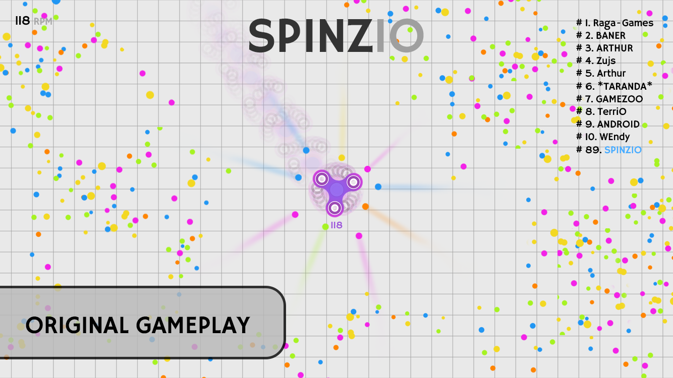 Screenshot 1 of Spinz.io - Фиджет Спиннер ио игра 1.1.0
