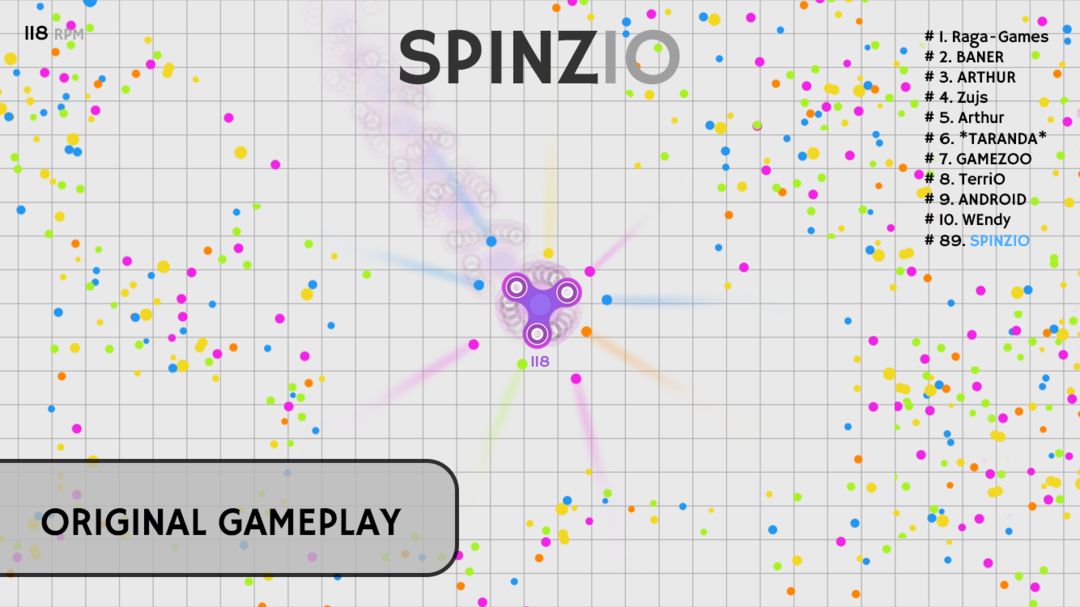 Spinz.io - Fidget Spinner io game 게임 스크린 샷