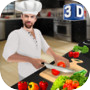Icon of Indian Restaurant Chef Cooking