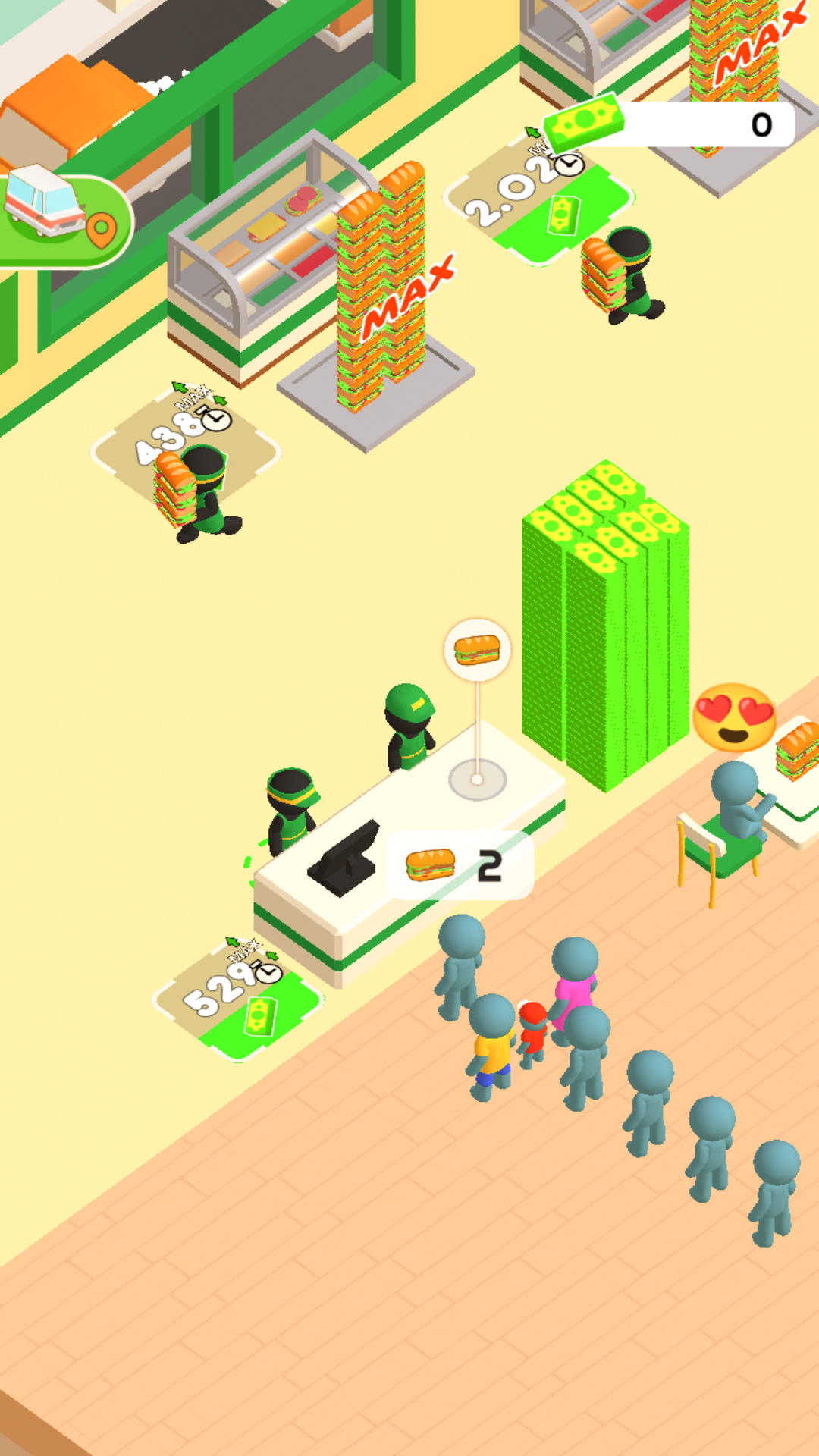 Sandwich Tycoon Game Screenshot