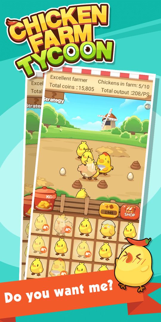 Screenshot of Chicken Farm Tycoon-Idle Merge Game