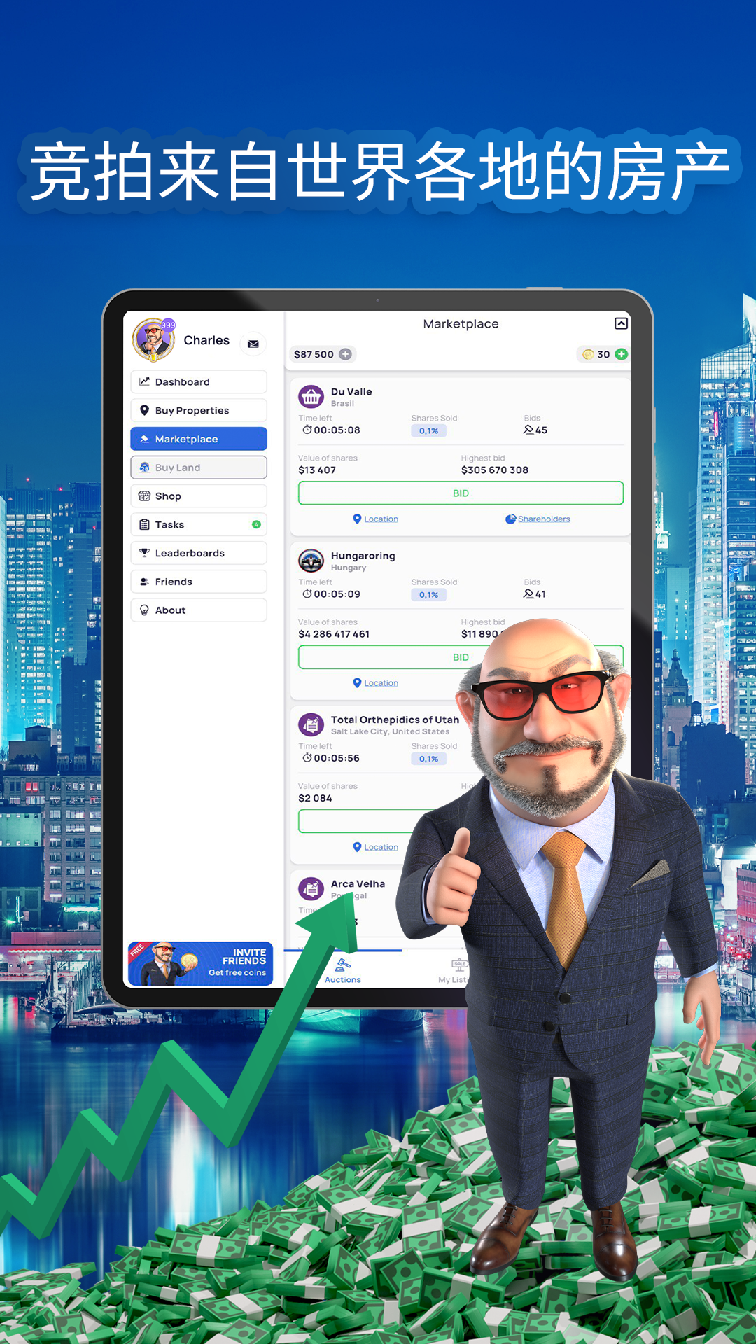 Landlord Tycoon: 擁有世界 遊戲截圖